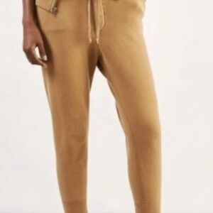 NWT Nili Lotan~ Nolan Cropped Cotton-Jersey Track Pants~Lg~ Discontinued Carmel